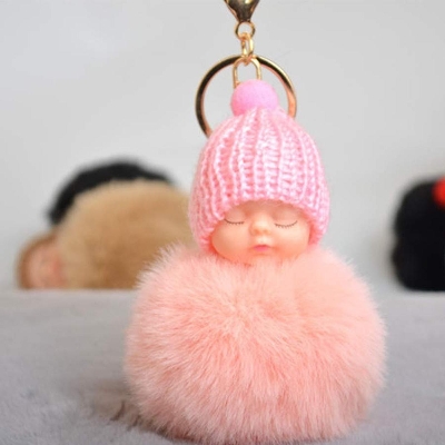 Picture of Woolen Doll Shaped Key Ring