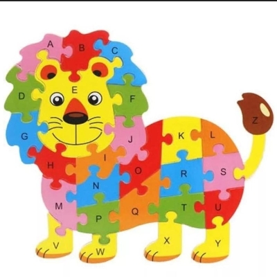 Picture of Cute Animal Alphabet Jigsaw For Children Early childhood education puzzle cartoon animal 26 letter puzzle board wooden puzzle toy