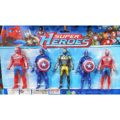 Picture of Super Heroes Action Figure Plastic Toy - 5 pcs set