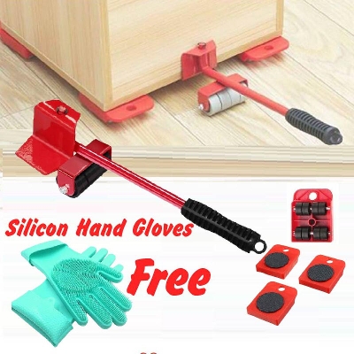 Picture of 5 Pcs Professional Furniture Transport Lifter tool Set Heavy Stuffs Moving Hand Tools Set Wheel Bar Mover Device