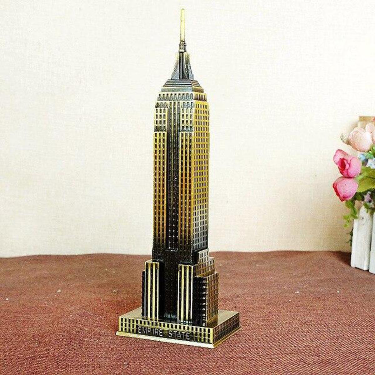 Picture of Empire State Building Showpiece Metal Antique Finish for Home Office Decor