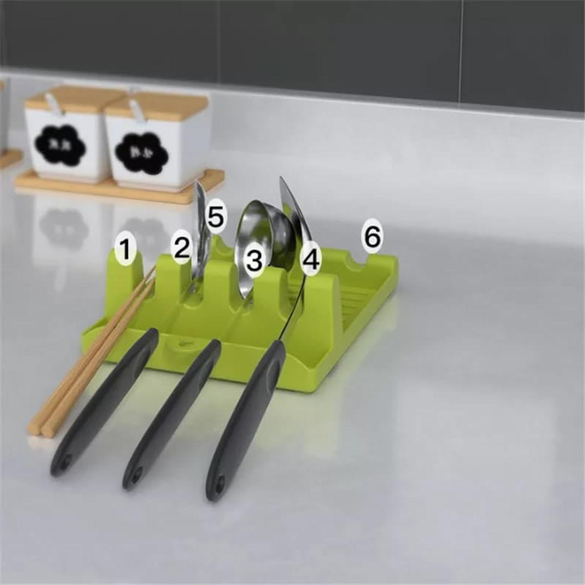 Picture of রান্নাঘরের সিলিকনের চামচ রেস্ট সিলিকন রান্নাঘরের পাত্র রেস্ট লেডেল চামচ হোল্ডার - 189542902