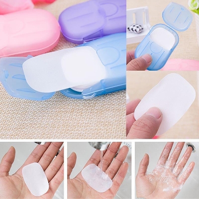 Picture of Portable Pocket Travel Boxed Mini Soap Paper 1 Box