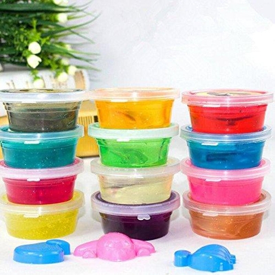 Picture of Box Of 6 Pcs Gel Clay/Slime Set Bowls Play-Dough For Kids 6 Colors - Slime