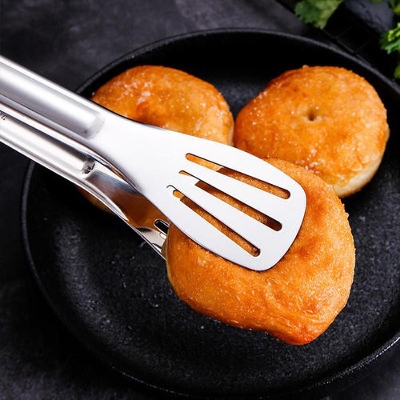 Picture of Stainless Steel Food Tongs Kitchen Tongs Utensil Cooking Tong Clip Clamp Accessories Salad Serving BBQ Tools