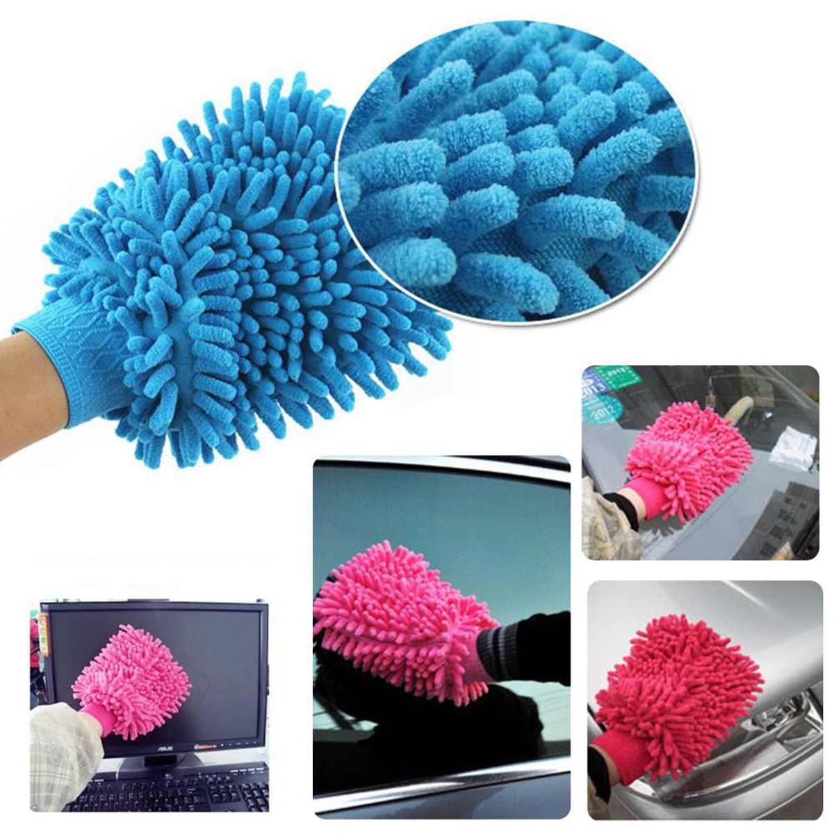Picture of Car or Bike Wash Gloves Towel Microfiber Car or Bike Cleaning Care Detailing Tools Chenille Soft Towel For Automotive
