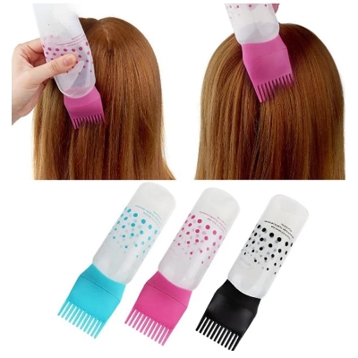 Picture of Multi-functional Hair Dyeing Treatment Oil Cream Shampoo Bottle Oil Coloring Dispensing Applicator Brush Tip Tool