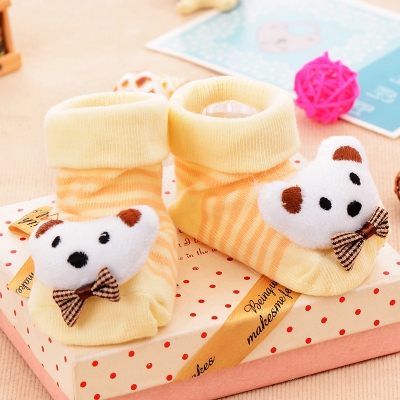 Picture of New Born Baby Cotton Cartoon Face Socks Shoes, 0-3 Months (Multicolor) 565246588