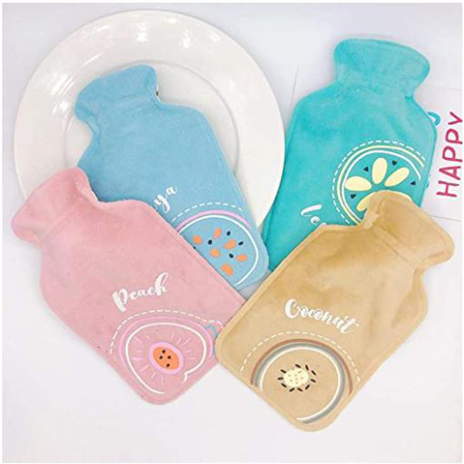 Picture of Pvc Flannel Medium Hot Water Bag Pain Remover Bag Water Filling Hot Water Bag - Hot Water Bag