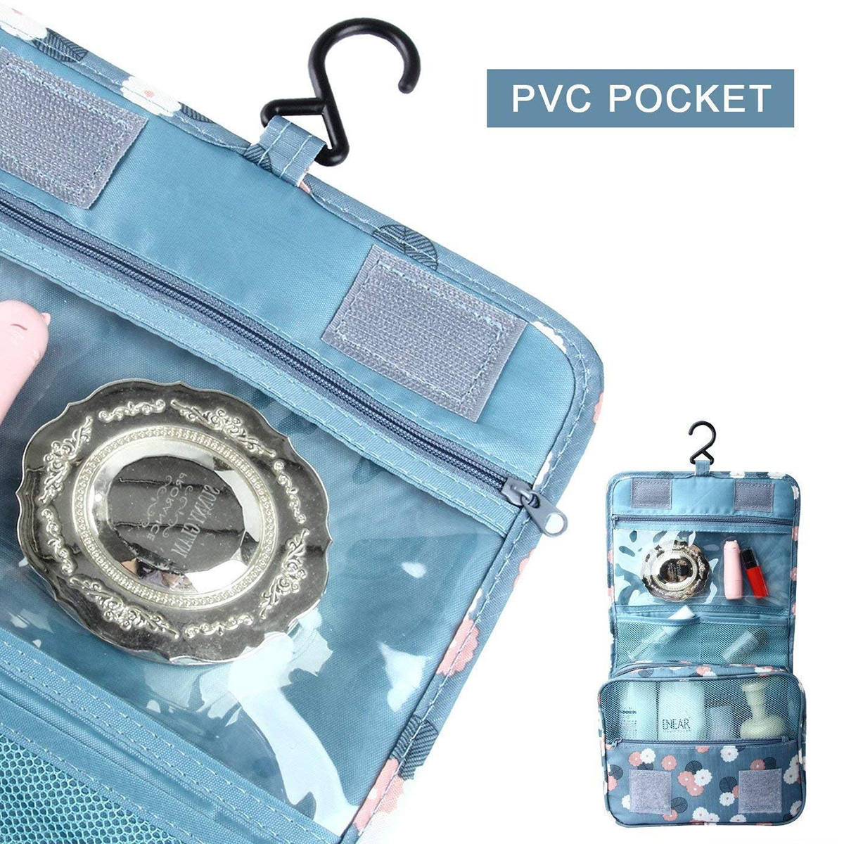 Picture of Waterproof Makeup organizer bag Multifunction Makeup Storage Bag Outdoor Storage Bag Toiletries Cosmetic box Portable Female Travel Make Up Bag