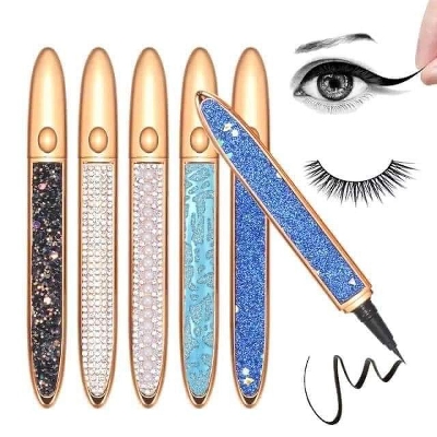 Picture of Magnetic Eyeliner plus Eyelsh (1pcs Magic Self-adhesive Eyeliner Pen Glue-free Magnetic-free for False Eyelashes Waterproof No Blooming Makeup Eye Liner Pencil)