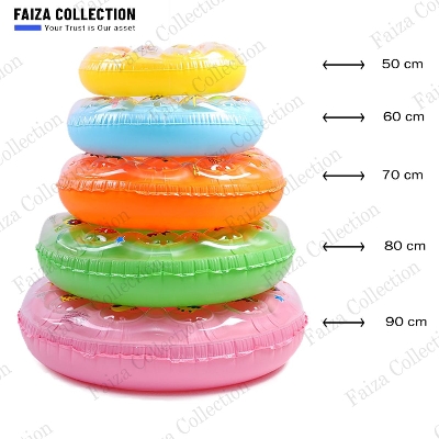 Picture of Cartoon Pattern Double Airbag Thickened Inflatable Swimming Ring Crystal Swimming Ring