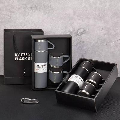 Picture of 500Ml Double-Layer Stainless Steel Vacuum Thermos Coffee Tumbler Travel Mug Business Trip Water Bottle Tea Infuser Bottle