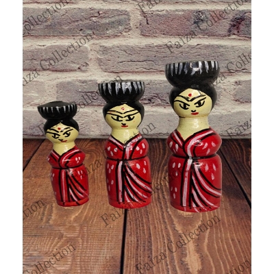 Picture of 3 Pcs Wooden Mini Toy Doll Set for kids