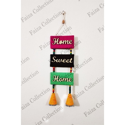 Picture of Handicraft wall hanging "Home Sweet Home" Jute Material