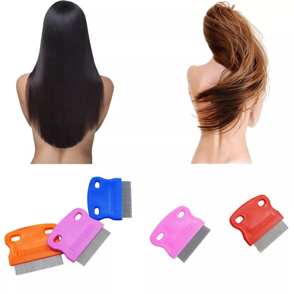 Picture of Hair Lice Comb Brushes Terminator Fine Egg Dust Nit Free Removal Stainless Steel Lice Comb