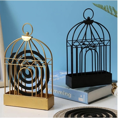 Picture of Bird Cage Mosquito Coil Holder, Insect Mosquito Coil Holder, Repellent Rack for Hanging Handle Summer Anti Mosquito