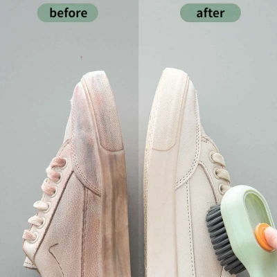 Picture of Shoes Clothes Brush with Soap Dispenser Automatic Liquid Discharge Bathroom Laundry Scrub Soft Cleaning Brushes Household Tools