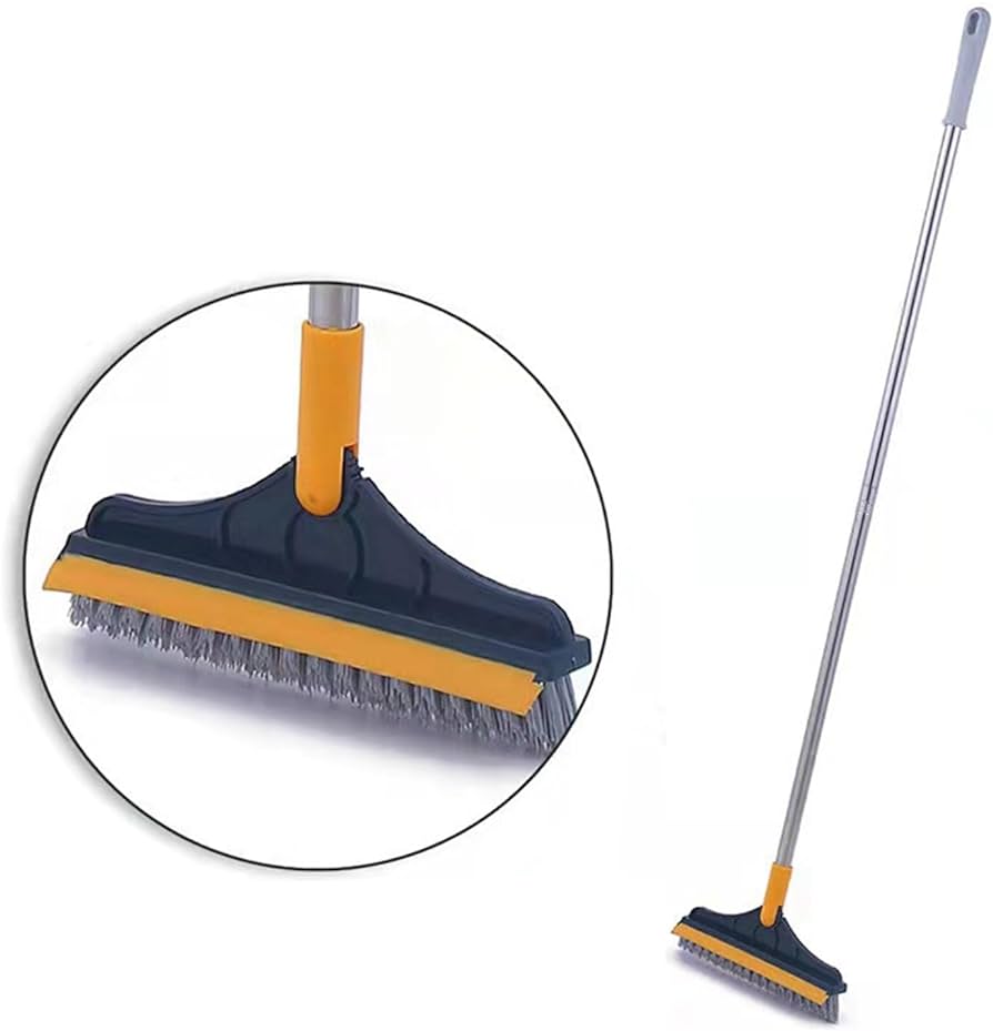 Picture of 2 In 1 Bathroom Long Handle Brush Bristles Floor Ceramic Tile Wall Seam Scrub Toilet...///