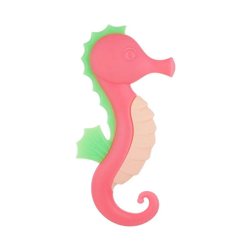 Picture of New BPA free Silicone Sea-Horse Baby Teething Toy, Food Grade Silica Gel Teether, Lovely Cute Flexible for Molaring Home Infant Baby