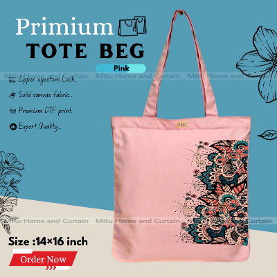Buy Premium Tote Bag with Zipper Canvas Tote Bag for Women Trendy Shopping Bag / College Bag / University Bag Tote Bag, Canvas Bag with Zipper  at Best Price In Bangladesh