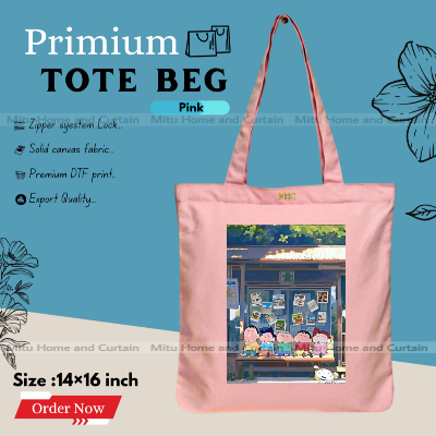 Buy Premium Tote Bag with Zipper Canvas Tote Bag for Women Trendy Shopping Bag / College Bag / University Bag Tote Bag, Canvas Bag with Zipper  at Best Price In Bangladesh