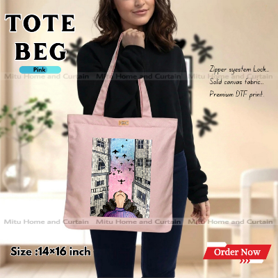 Buy Premium Tote Bag with Zipper Canvas Tote Bag for Women Trendy Shopping Bag / College Bag / University Bag Tote Bag, Canvas Bag with Zipper  at Best Price In Bangladesh
