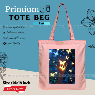 Buy Premium Tote Bag with Zipper Canvas Tote Bag for Women Trendy Shopping Bag / College Bag / University Bag Tote Bag, Canvas Bag with Zipper  at Best Price In Bangladesh