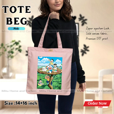 Buy Premium Tote Bag with Zipper Canvas Tote Bag for Women Trendy Shopping Bag / College Bag / University Bag Tote Bag, Canvas Bag with Zipper  at Best Price In Bangladesh