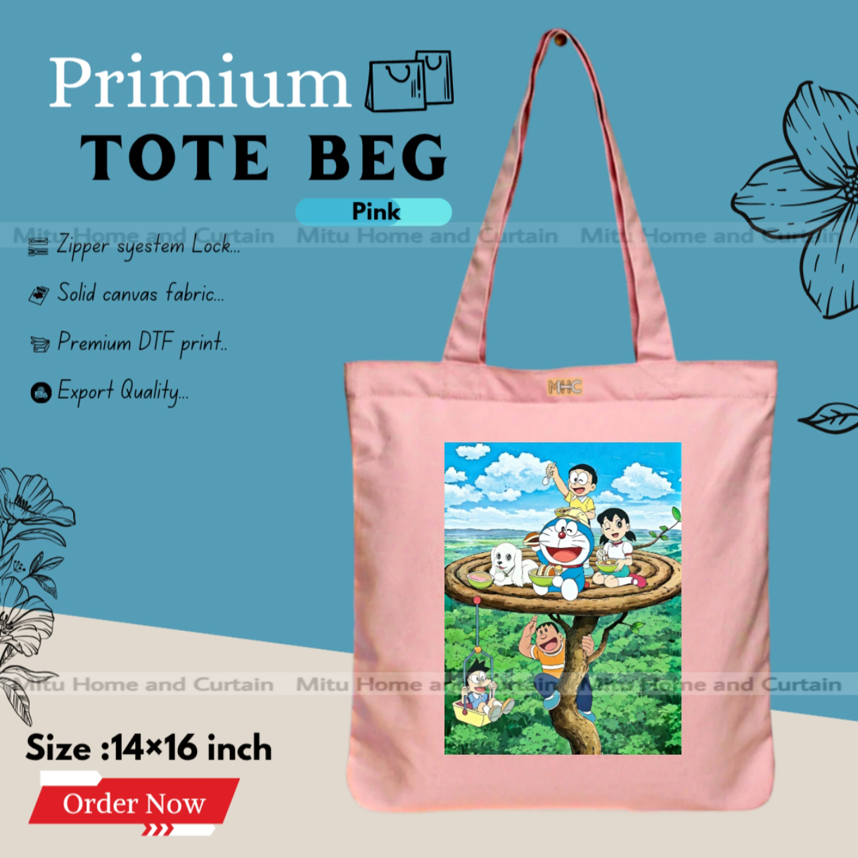 Buy Premium Tote Bag with Zipper Canvas Tote Bag for Women Trendy Shopping Bag / College Bag / University Bag Tote Bag, Canvas Bag with Zipper  at Best Price In Bangladesh
