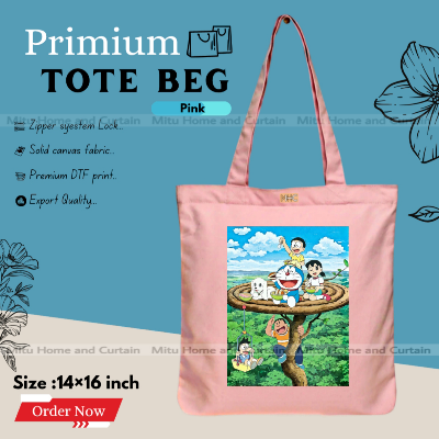 Buy Premium Tote Bag with Zipper Canvas Tote Bag for Women Trendy Shopping Bag / College Bag / University Bag Tote Bag, Canvas Bag with Zipper  at Best Price In Bangladesh