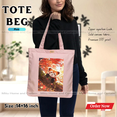 Buy Premium Tote Bag with Zipper Canvas Tote Bag for Women Trendy Shopping Bag / College Bag / University Bag Tote Bag, Canvas Bag with Zipper  at Best Price In Bangladesh