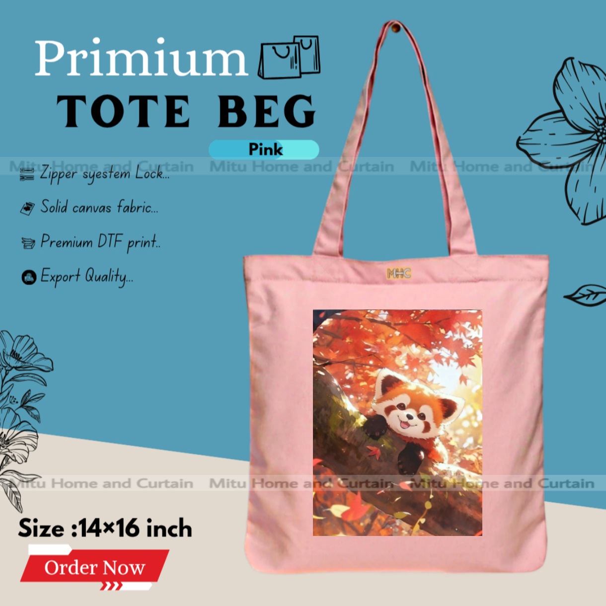 Buy Premium Tote Bag with Zipper Canvas Tote Bag for Women Trendy Shopping Bag / College Bag / University Bag Tote Bag, Canvas Bag with Zipper  at Best Price In Bangladesh