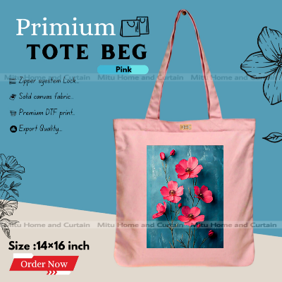 Buy Premium Tote Bag with Zipper Canvas Tote Bag for Women Trendy Shopping Bag / College Bag / University Bag Tote Bag, Canvas Bag with Zipper  at Best Price In Bangladesh