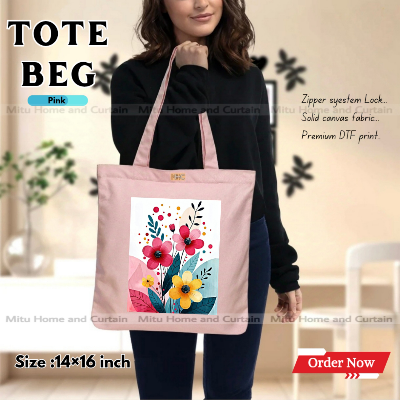 Buy Premium Tote Bag with Zipper Canvas Tote Bag for Women Trendy Shopping Bag / College Bag / University Bag Tote Bag, Canvas Bag with Zipper  at Best Price In Bangladesh
