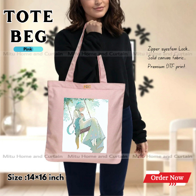 Buy Premium Tote Bag with Zipper Canvas Tote Bag for Women Trendy Shopping Bag / College Bag / University Bag Tote Bag, Canvas Bag with Zipper  at Best Price In Bangladesh