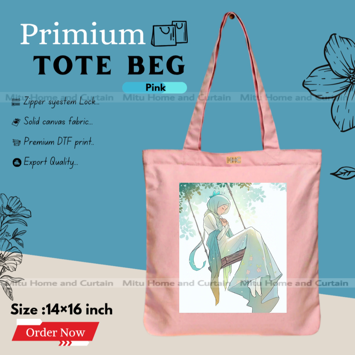 Buy Premium Tote Bag with Zipper Canvas Tote Bag for Women Trendy Shopping Bag / College Bag / University Bag Tote Bag, Canvas Bag with Zipper  at Best Price In Bangladesh