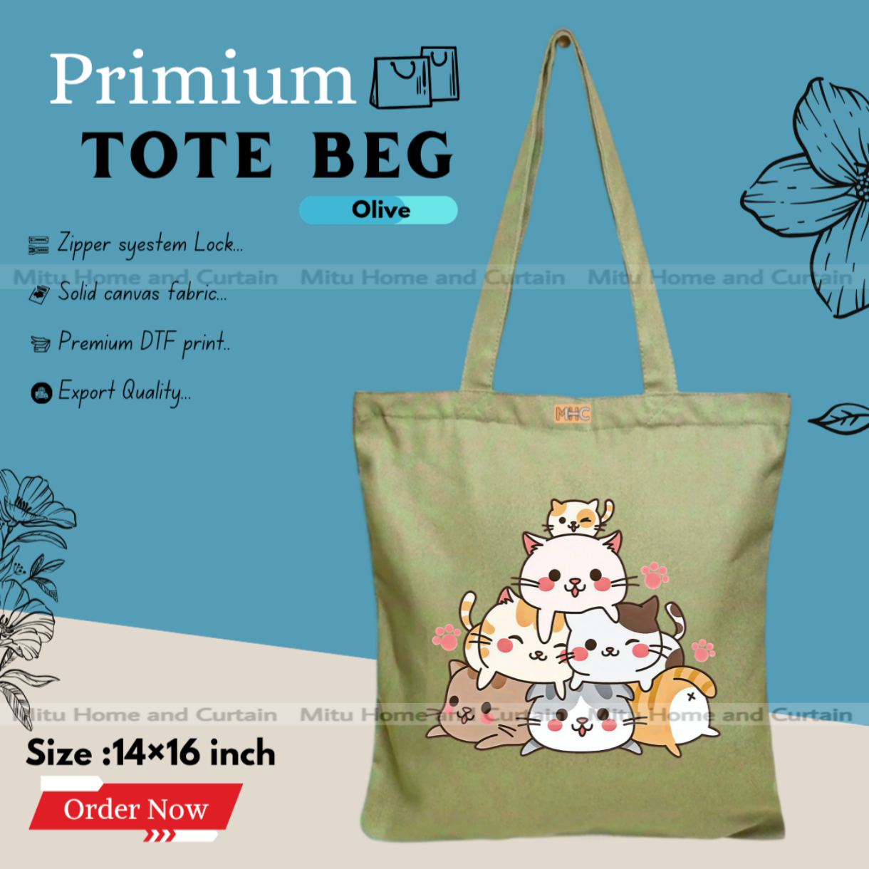 Buy Premium Tote Bag with Zipper Canvas Tote Bag for Women Trendy Shopping Bag / College Bag / University Bag Tote Bag, Canvas Bag with Zipper  at Best Price In Bangladesh