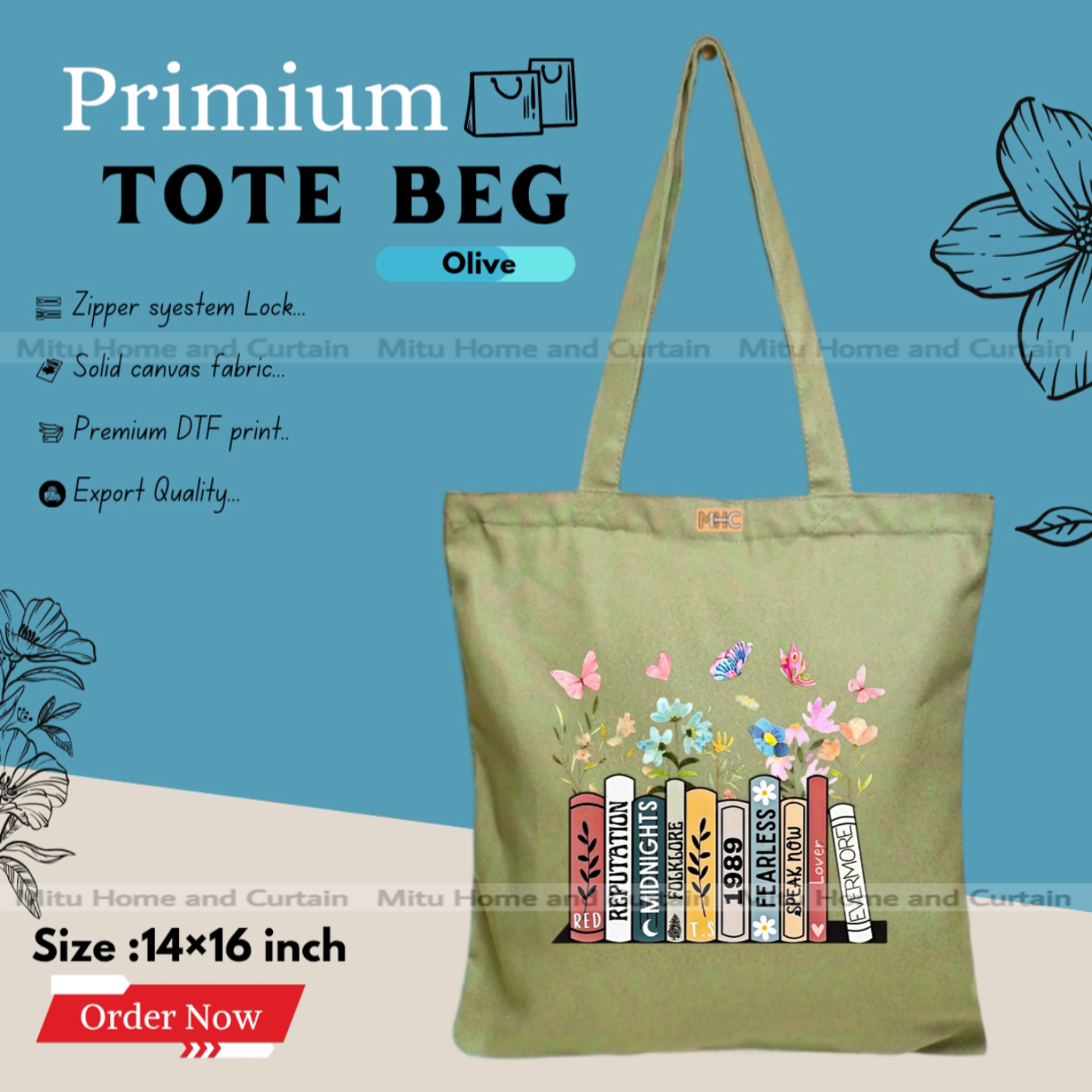 Buy Premium Tote Bag with Zipper Canvas Tote Bag for Women Trendy Shopping Bag / College Bag / University Bag Tote Bag, Canvas Bag with Zipper  at Best Price In Bangladesh