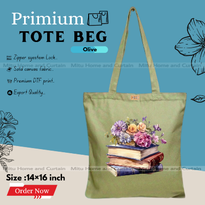 Buy Premium Tote Bag with Zipper Canvas Tote Bag for Women Trendy Shopping Bag / College Bag / University Bag Tote Bag, Canvas Bag with Zipper  at Best Price In Bangladesh