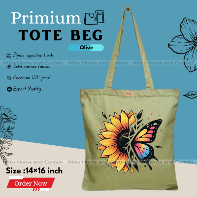 Buy Premium Tote Bag with Zipper Canvas Tote Bag for Women Trendy Shopping Bag / College Bag / University Bag Tote Bag, Canvas Bag with Zipper  at Best Price In Bangladesh