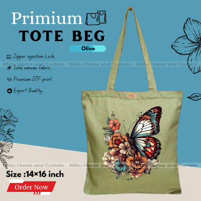 Buy Premium Tote Bag with Zipper Canvas Tote Bag for Women Trendy Shopping Bag / College Bag / University Bag Tote Bag, Canvas Bag with Zipper  at Best Price In Bangladesh