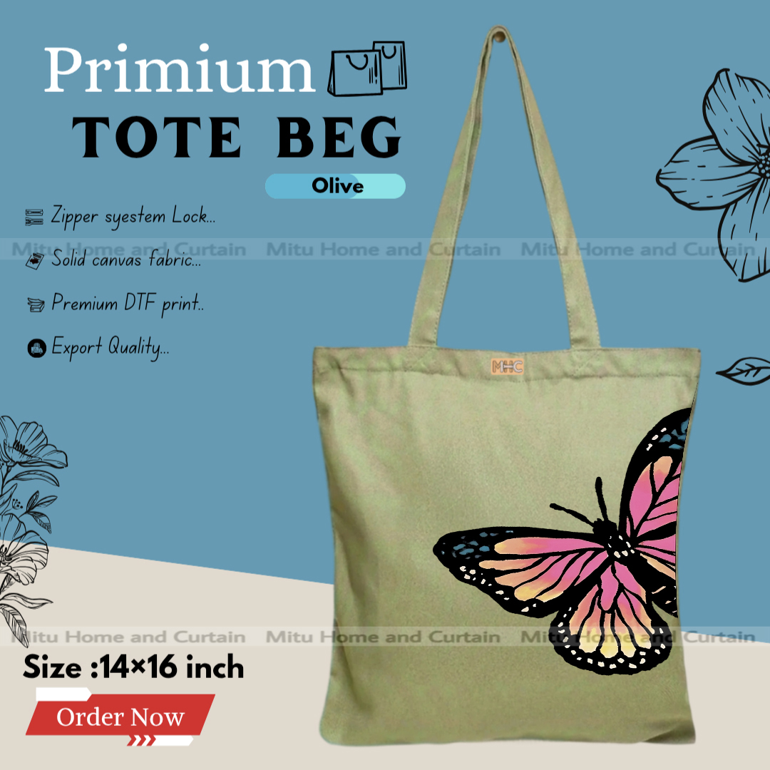 Buy Premium Tote Bag with Zipper Canvas Tote Bag for Women Trendy Shopping Bag / College Bag / University Bag Tote Bag, Canvas Bag with Zipper  at Best Price In Bangladesh