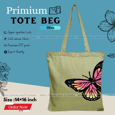 Buy Premium Tote Bag with Zipper Canvas Tote Bag for Women Trendy Shopping Bag / College Bag / University Bag Tote Bag, Canvas Bag with Zipper  at Best Price In Bangladesh