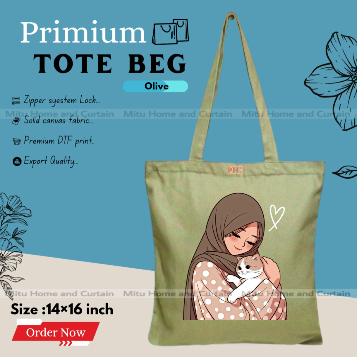 Buy Premium Tote Bag with Zipper Canvas Tote Bag for Women Trendy Shopping Bag / College Bag / University Bag Tote Bag, Canvas Bag with Zipper  at Best Price In Bangladesh