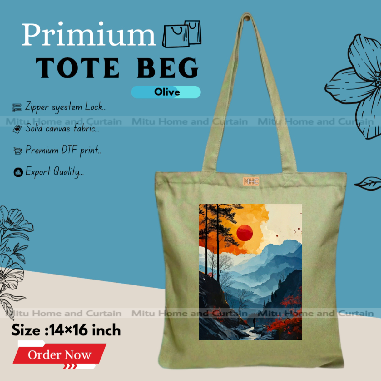 Buy Premium Tote Bag with Zipper Canvas Tote Bag for Women Trendy Shopping Bag / College Bag / University Bag Tote Bag, Canvas Bag with Zipper  at Best Price In Bangladesh