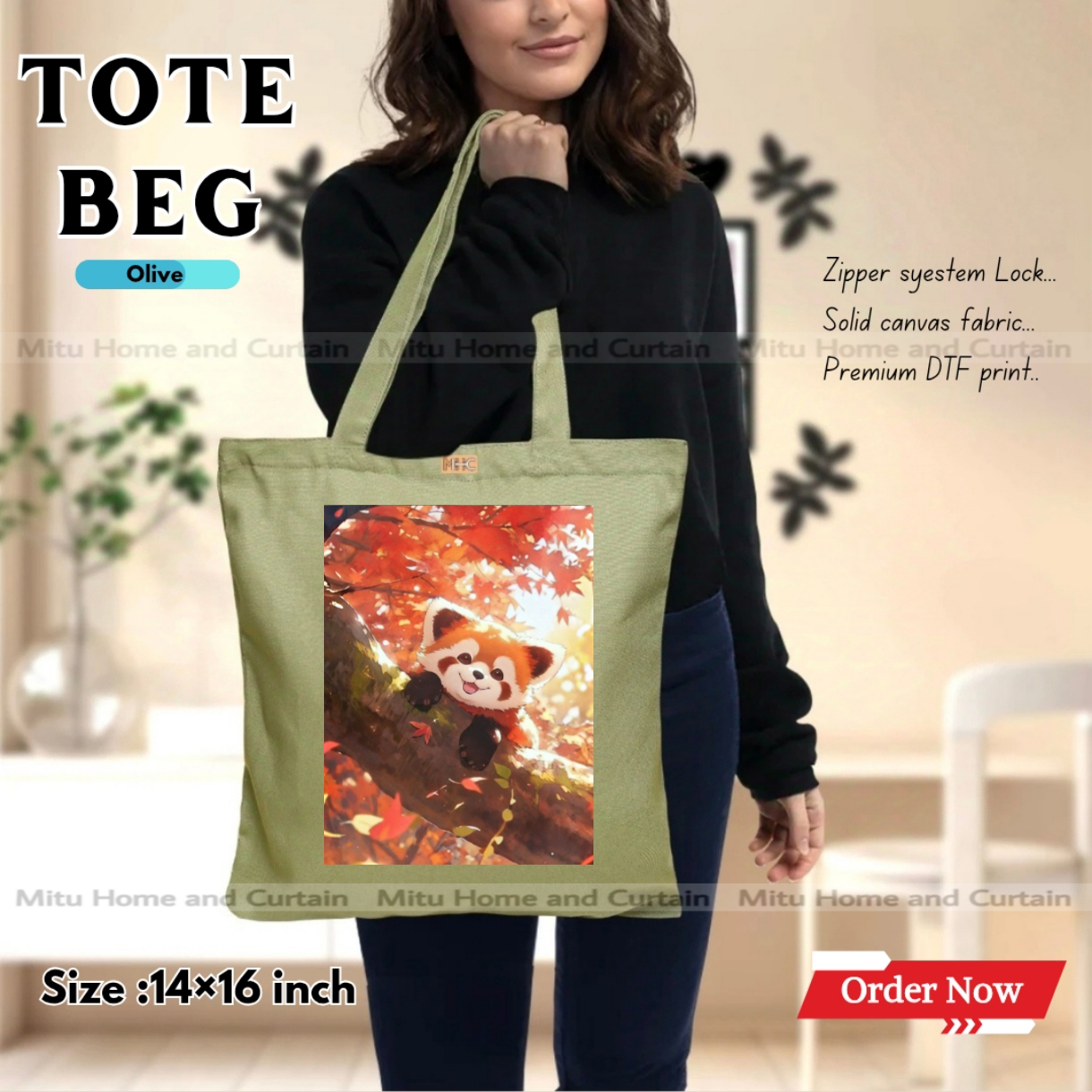 Buy Premium Tote Bag with Zipper Canvas Tote Bag for Women Trendy Shopping Bag / College Bag / University Bag Tote Bag, Canvas Bag with Zipper  at Best Price In Bangladesh