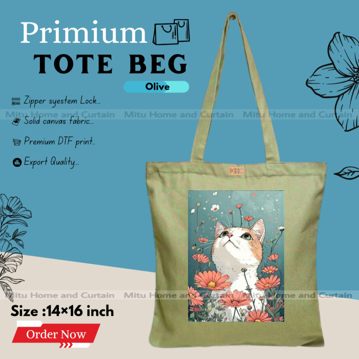 Buy Premium Tote Bag with Zipper Canvas Tote Bag for Women Trendy Shopping Bag / College Bag / University Bag Tote Bag, Canvas Bag with Zipper  at Best Price In Bangladesh