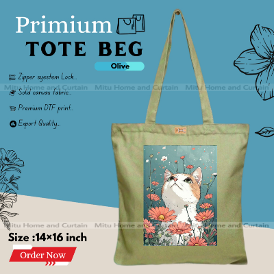Buy Premium Tote Bag with Zipper Canvas Tote Bag for Women Trendy Shopping Bag / College Bag / University Bag Tote Bag, Canvas Bag with Zipper  at Best Price In Bangladesh
