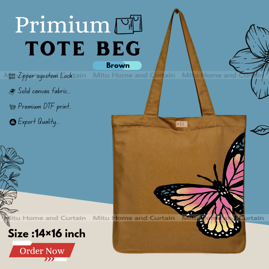 Buy Premium Tote Bag with Zipper Canvas Tote Bag for Women Trendy Shopping Bag / College Bag / University Bag Tote Bag, Canvas Bag with Zipper  at Best Price In Bangladesh